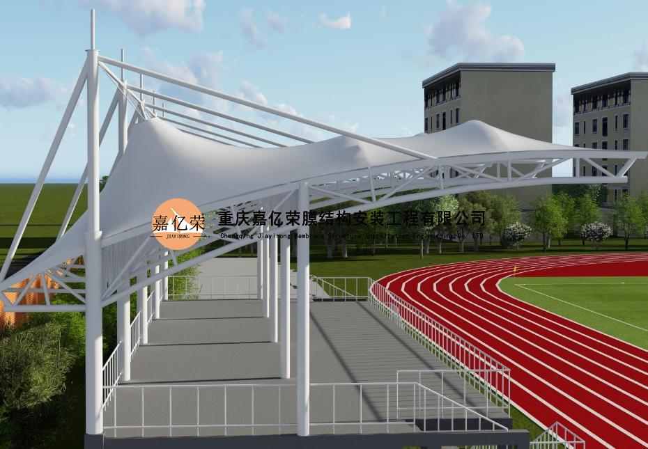 膜结构看台外观新颖，安全性好