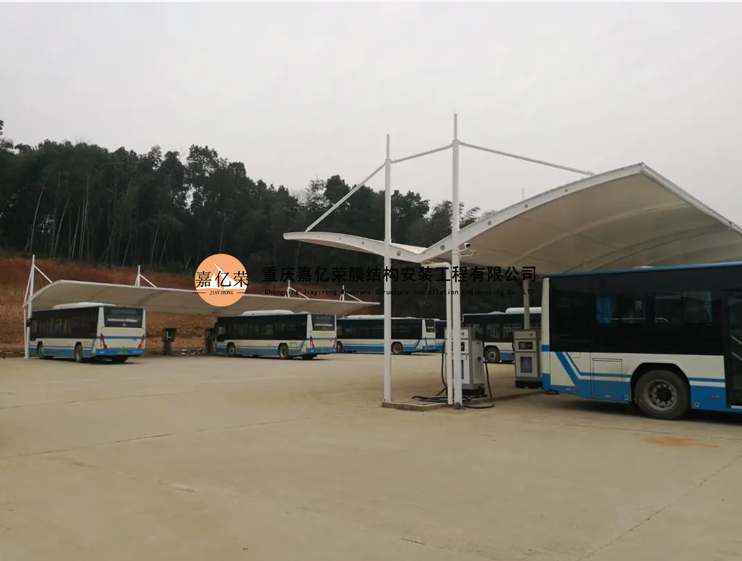 公交车站膜结构棚